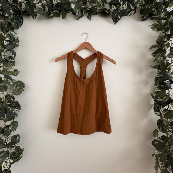 Lululemon Athletic Cool Racerback Tank Top Roasted Brown Women’s Size 12/14 - Picture 1 of 6